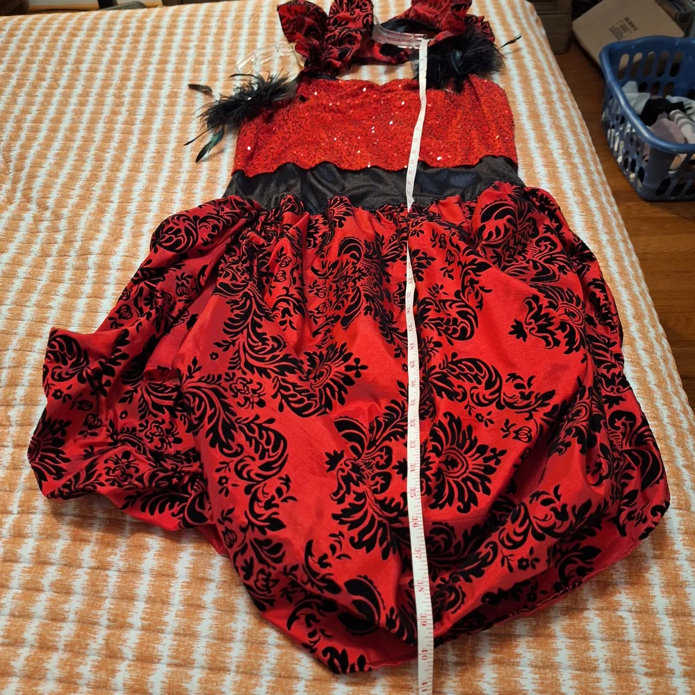 Weissman Elegant Red and Black Kids Dance Costume